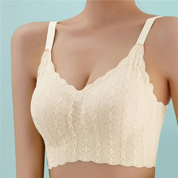 Soft Light Paded Milky Fabric Removable Pad Bra