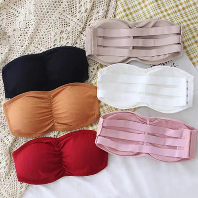 Strapless Fur Style Back Hook Soft Light Pad Bra